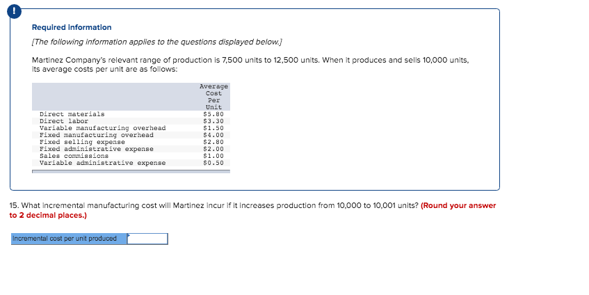 Solved Required information (The following information | Chegg.com