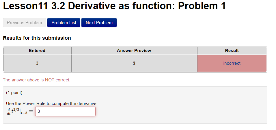 Solved Lesson 11 3.2 Derivative as function: Problem 1 | Chegg.com