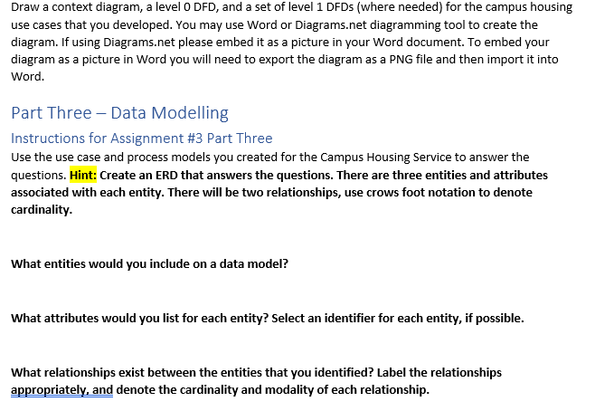 Solved Part 1(Entity Relationship Diagrams) Belongs to Dorm