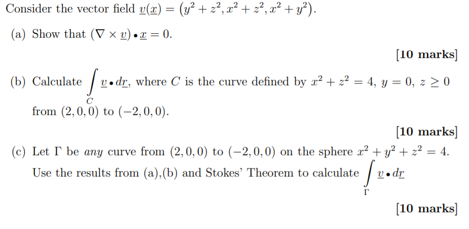 Solved Consider the vector field v() = (y2 + x2, x2 + x2, x2 | Chegg.com