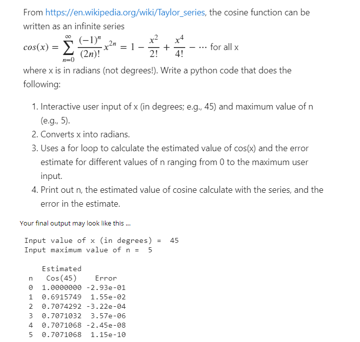 From En Wikipedia Org Wiki Taylor Series Chegg Com