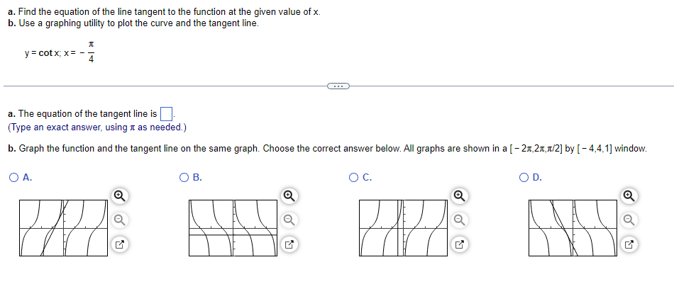 Solved a. Find the equation of the line tangent to the | Chegg.com