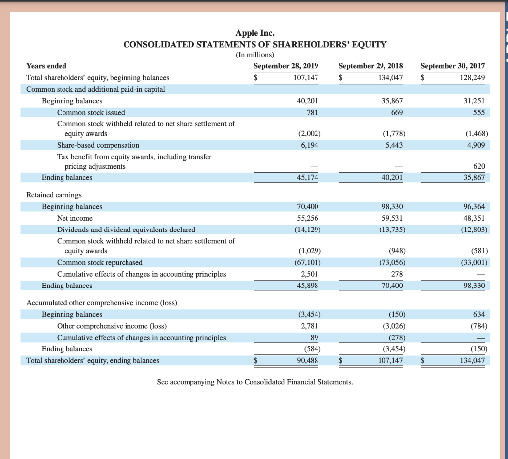 Solved AA 14-1 Company Analysis LO A1, A2 Use Apple's | Chegg.com