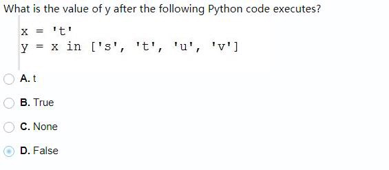 Solved What is the value of y after the following Python | Chegg.com