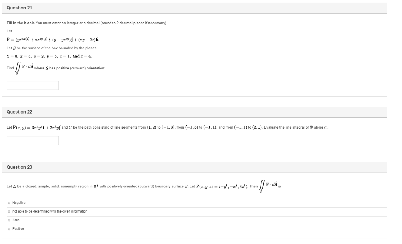 Solved Question 19 Let F P Q R Be A Vector Field On R Chegg Com