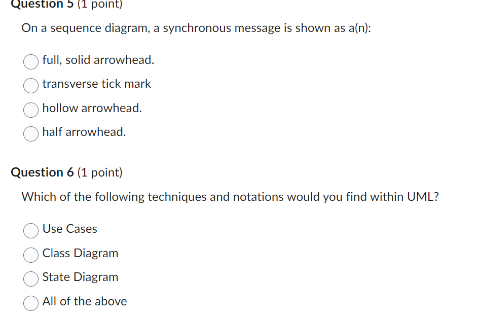 Solved On a sequence diagram, a synchronous message is shown | Chegg.com