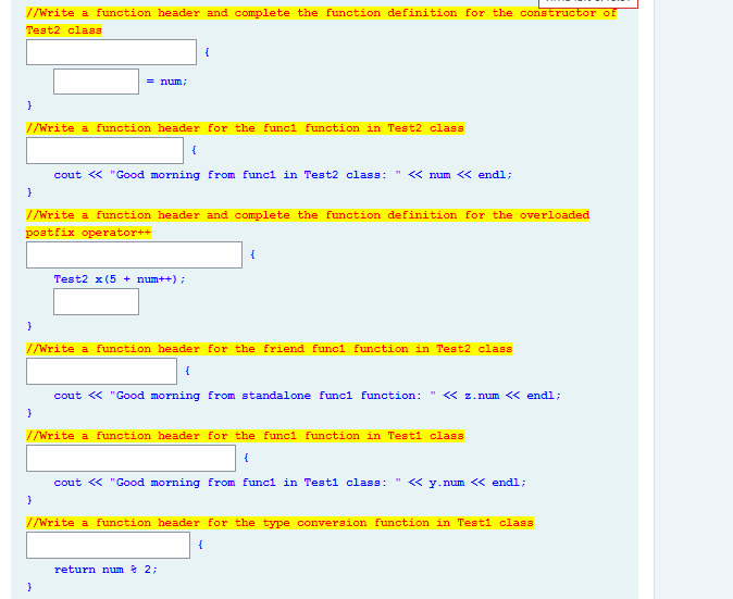 Solved Finish a) Given an incomplete program segment, | Chegg.com