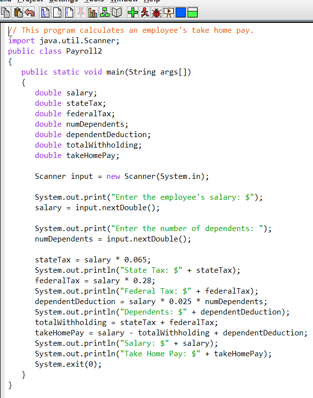 Run this employeePAY.java (Links to an | Chegg.com