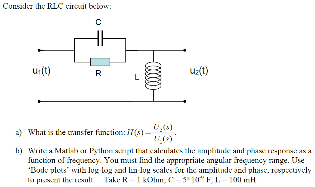 Solved Consider the RLC circuit below: a) What is the | Chegg.com