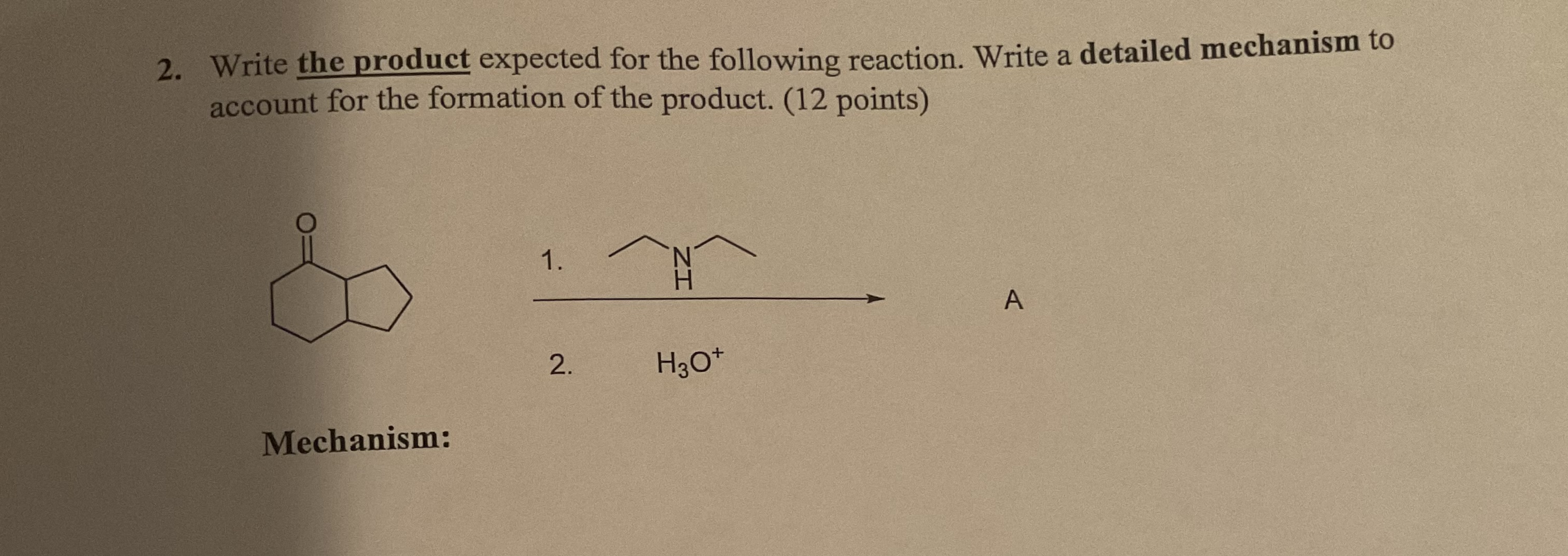 Solved 2. Write The Product Expected For The Following 