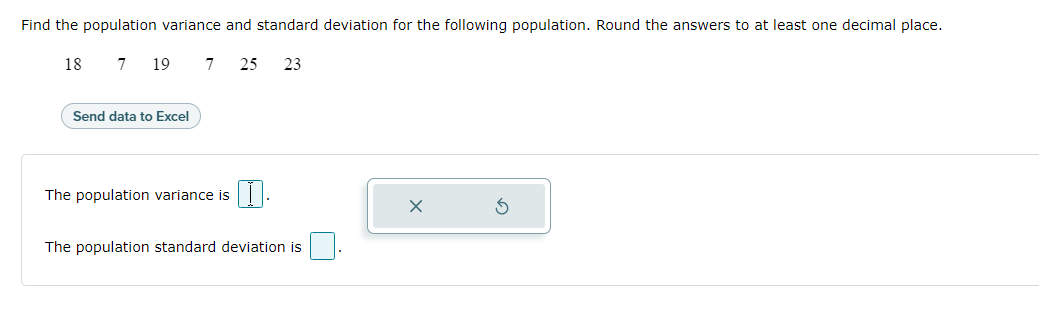 Solved The population standard deviation is | Chegg.com