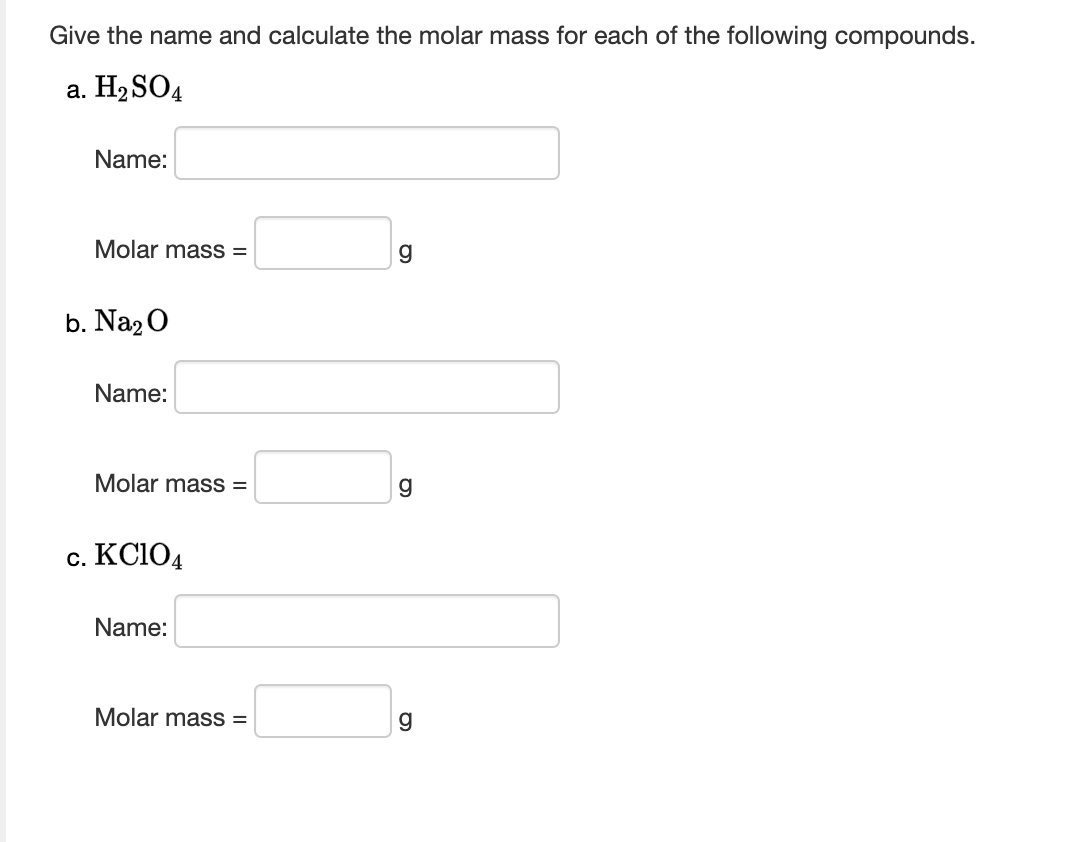 molar mass of na2so4 h2o