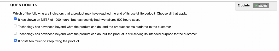 Solved QUESTION 15 2 points Saved Which of the following are | Chegg.com