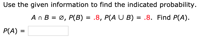 Solved Use the given information to find the indicated | Chegg.com