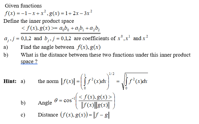 Solved Given Functions F X 1 X X G X 1 2x 3 Chegg Com