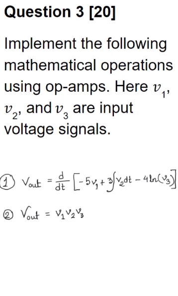 Solved Question 3 [20] Implement the following mathematical | Chegg.com