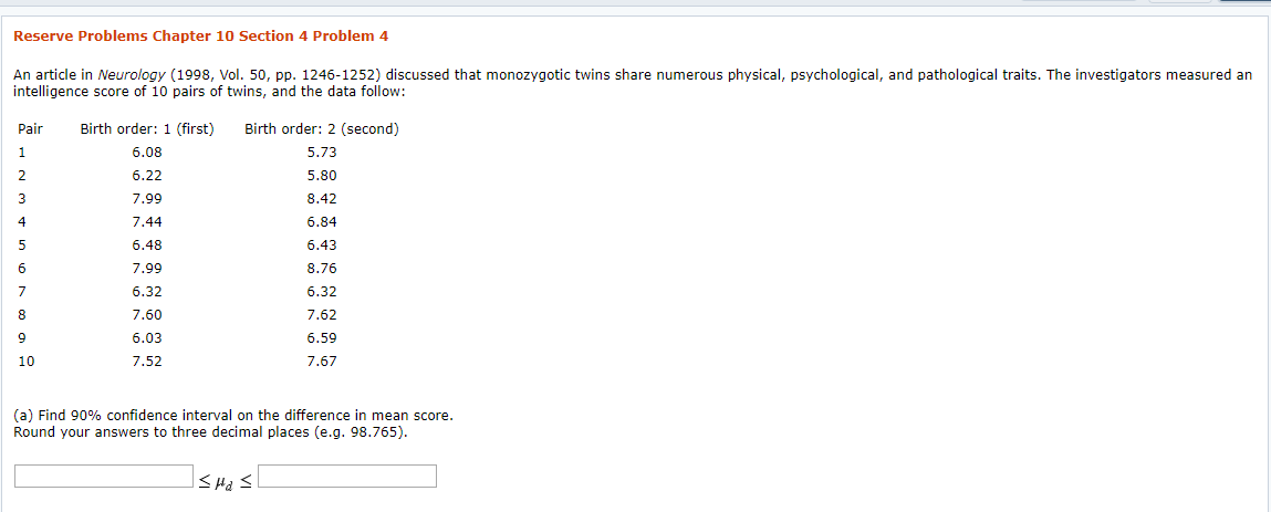 Solved Reserve Problems Chapter 10 Section 4 Problem 4 An | Chegg.com