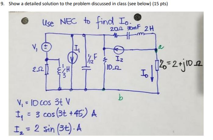 9 Show A Detailed Solution To The Problem Discussed Chegg Com