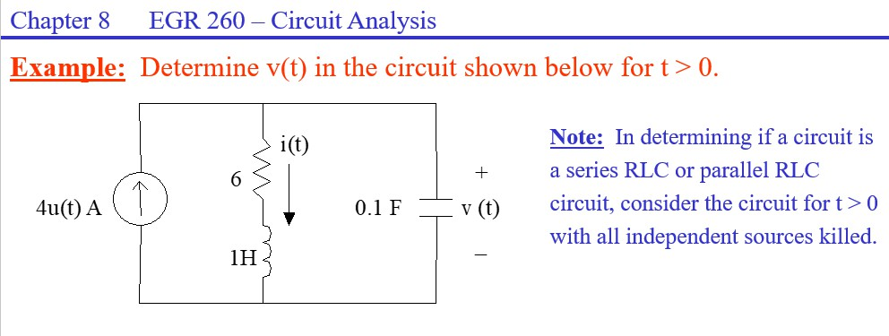Solved Chapter 8 EGR 260 – Circuit Analysis Example: | Chegg.com