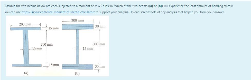 Solved Assume the two beams below are each subjected to a | Chegg.com