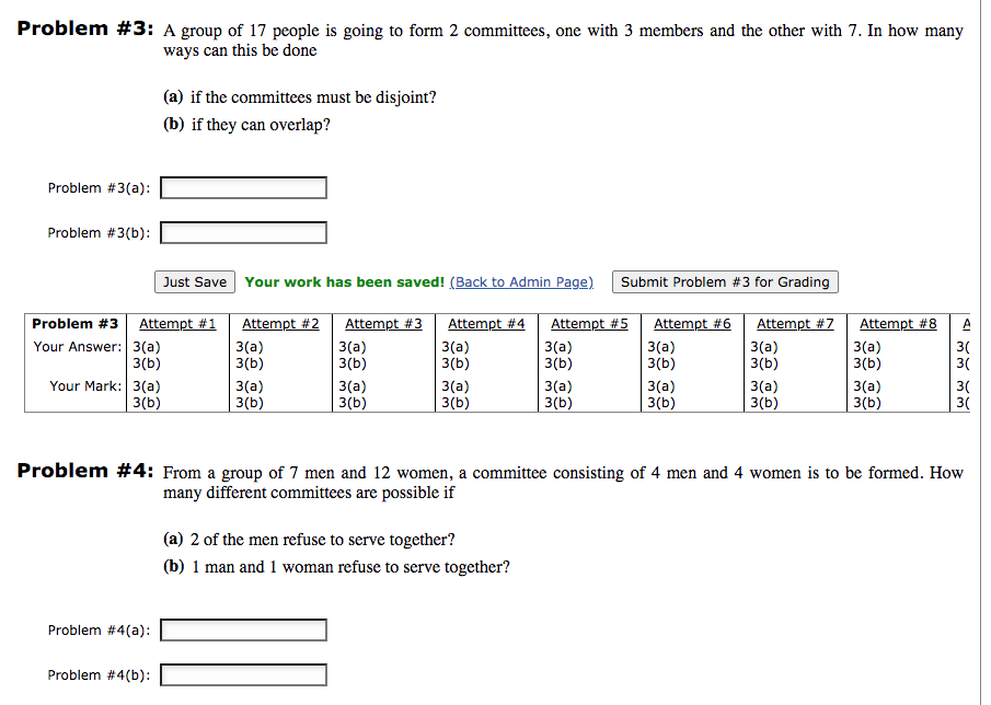 Solved Problem #3: A group of 17 people is going to form 2 | Chegg.com