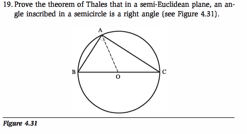 Solved 19. Prove the theorem of Thales that in a | Chegg.com