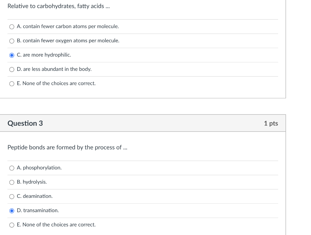 Solved Relative to carbohydrates, fatty acids ... A. contain | Chegg.com
