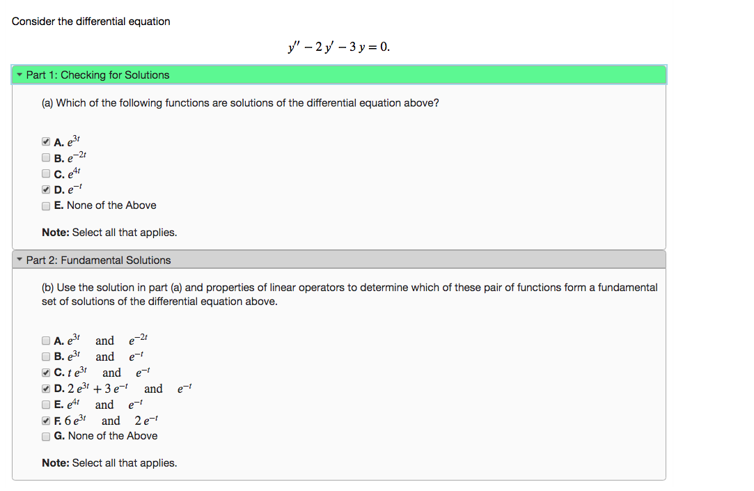 Solved Consider The Differential Equation Y 2y 3 Y 0 Chegg