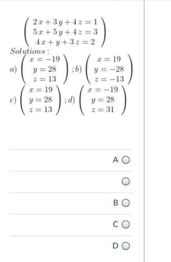 Solved 2x 3y 4 1 5h 5 Y 4 3 4x Y 3 2 Solutions Chegg Com