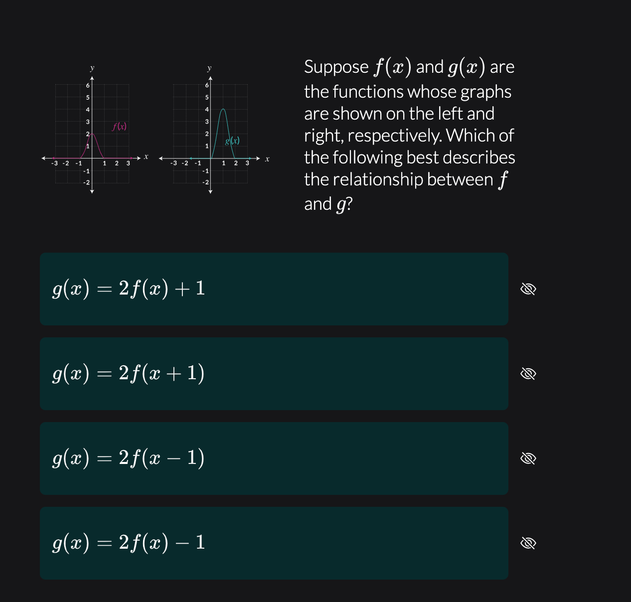 Solved Suppose f(x) and g(x) are the functions whose graphs