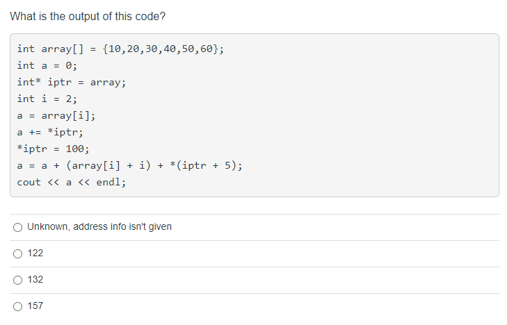 int array = 10 20 30