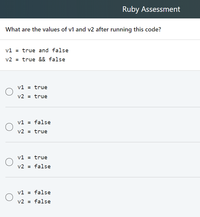 Solved Ruby Assessment Which code snippet returns an array | Chegg.com