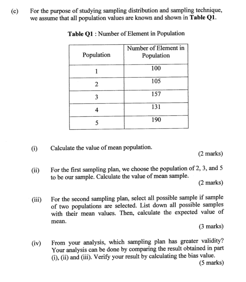 Q1 (a) Define the concept of probability sampling and | Chegg.com