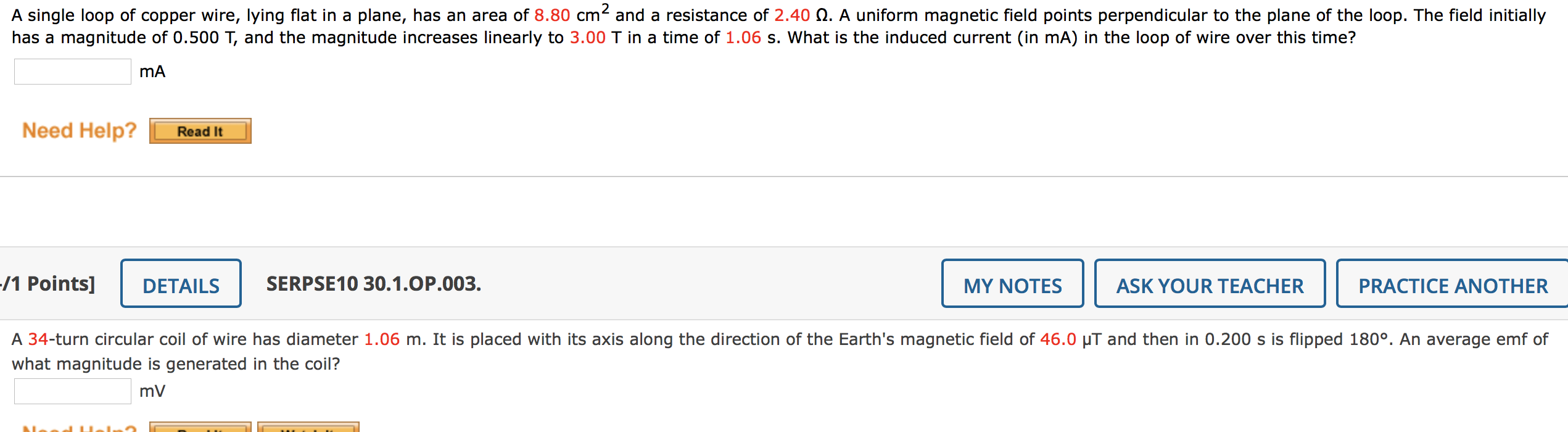 Solved A single loop of copper wire, lying flat in a plane,