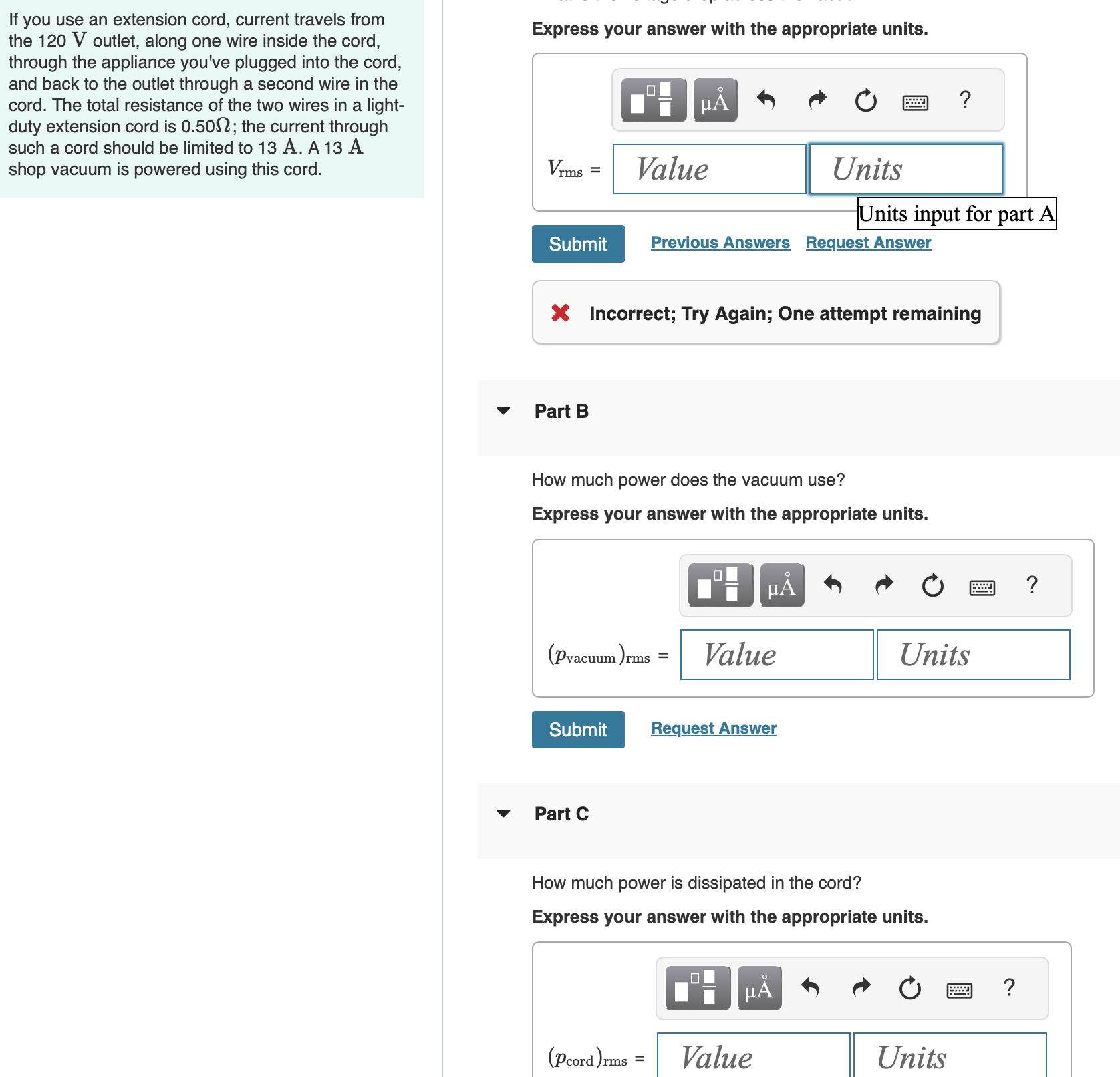 Solved If you use an extension cord, current travels from