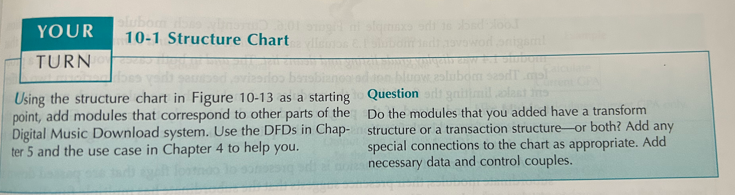 Solved Using the structure chart in Figure 10−13 as a | Chegg.com