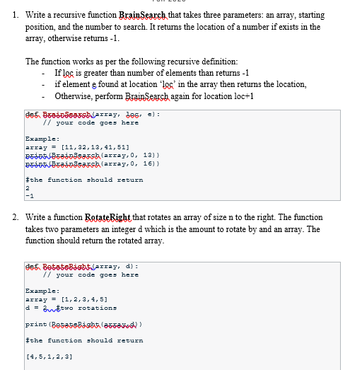 Solved All coding is on PYTHON . INSTRUCTIONS: OUTPUT must | Chegg.com