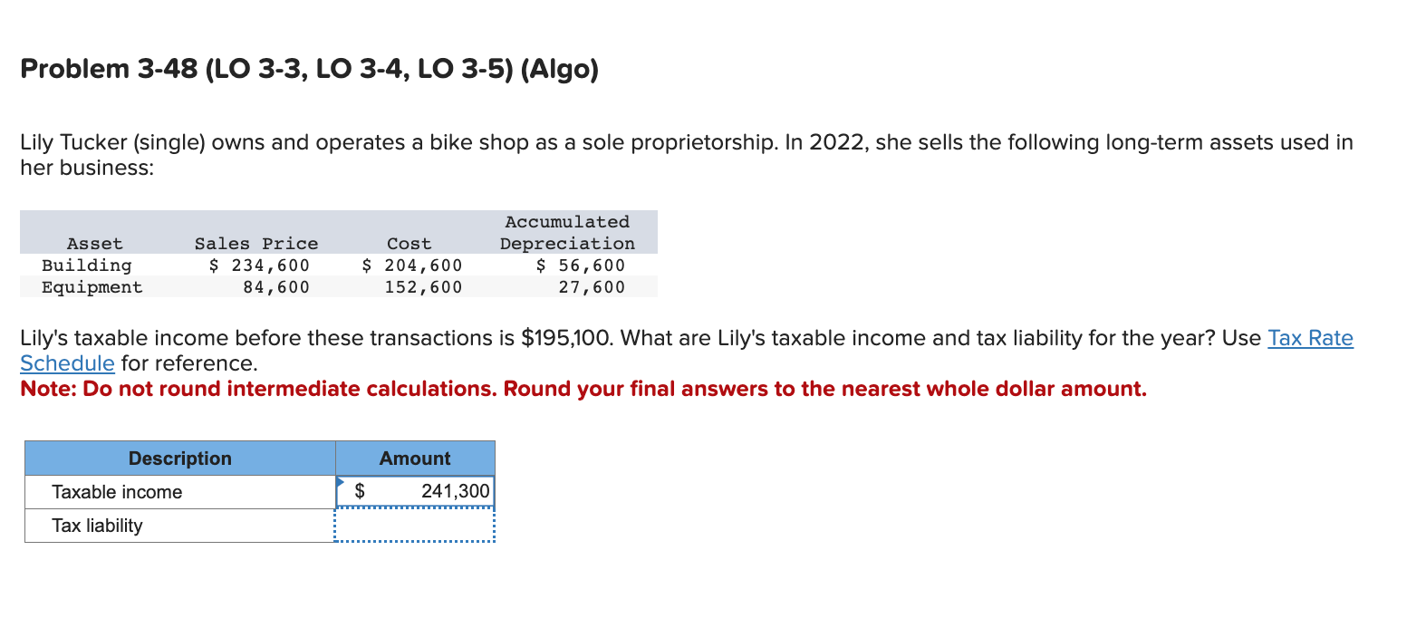 Solved Problem 3-48 (LO 3-3, LO 3-4, LO 3-5) (Algo) Lily | Chegg.com