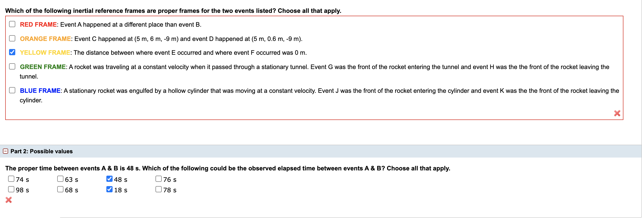 Solved Which of the following inertial reference frames are | Chegg.com