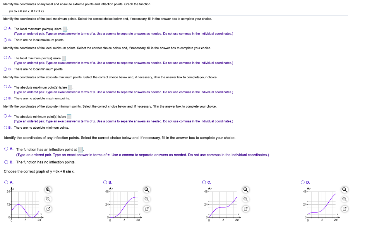 Solved Identify The Coordinates Of Any Local And Absolute Chegg Com