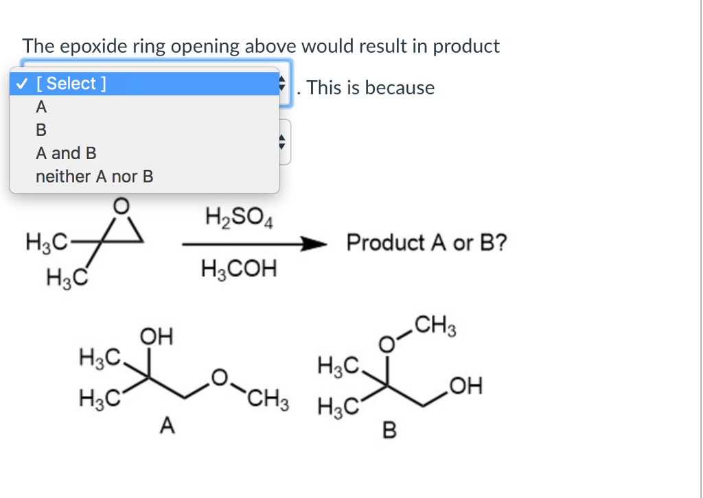 Solved The epoxide ring opening above would result in | Chegg.com