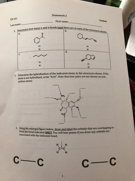 Solved Determine how many sigma and pi bonds total there are