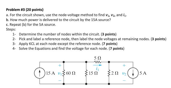 Solved Problem #3 (20 Points) A. For The Circuit Shown, Use | Chegg.com