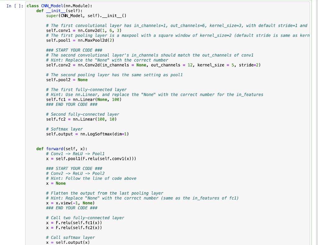 You will need to define your CNN model as a subclass | Chegg.com