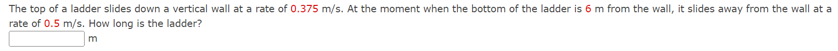 Solved The top of a ladder slides down a vertical wall at a | Chegg.com