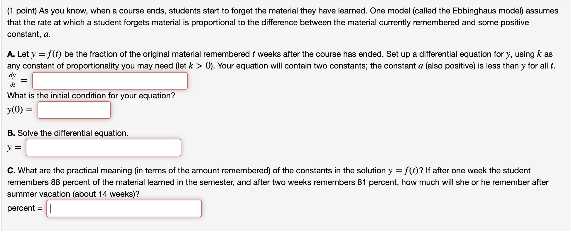 Solved (1 point) As you know, when a course ends, students | Chegg.com