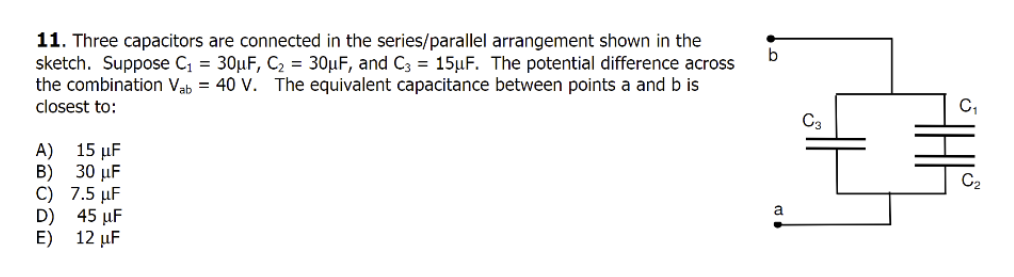 Solved 11 Three Capacitors Are Connected In The