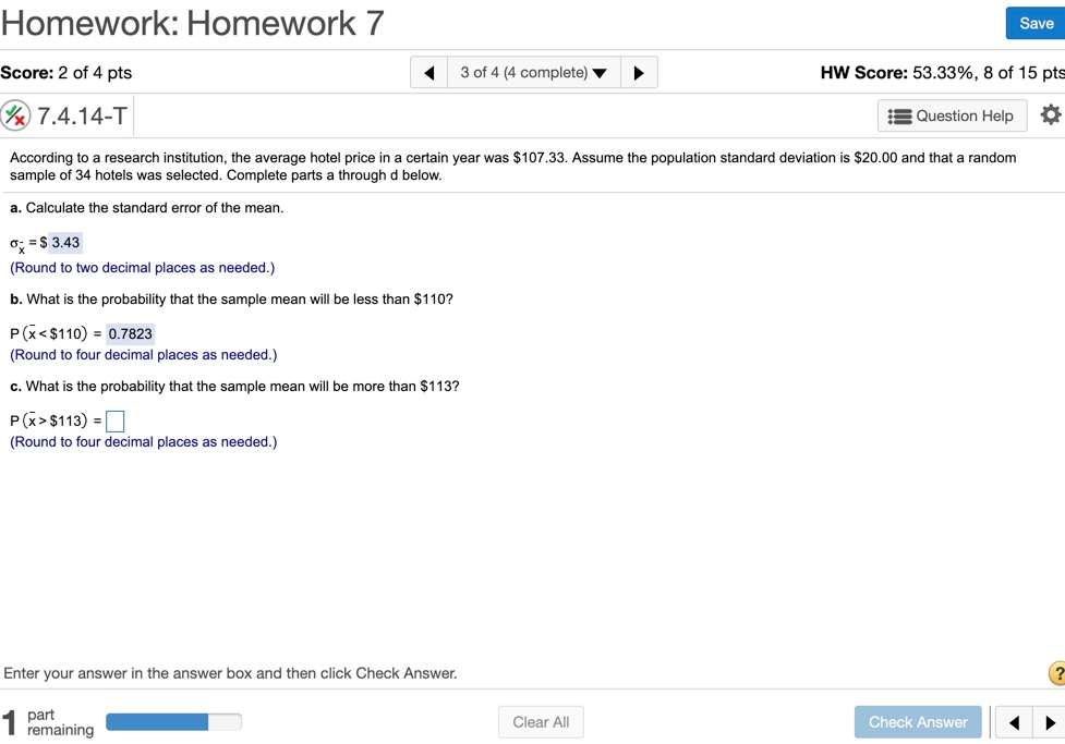 Solved Homework: Homework 7 Save Score: 2 of 4 pts 3 of 4 (4 | Chegg.com