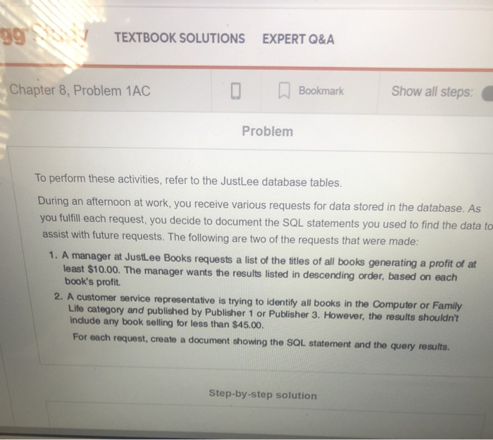 Solved EXPERT Q&A TEXTBOOK SOLUTIONS Bookmark Show All | Chegg.com