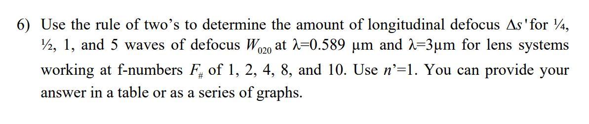 6) Use the rule of two's to determine the amount of | Chegg.com